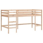 vidaXL Lit mezzanine enfants et tunnel blanc/noir 90x200 cm pin massif
