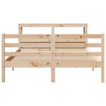 vidaXL Cadre de lit avec tête de lit 120x190 cm bois de pin massif