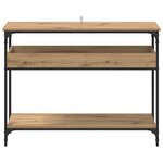 vidaXL Table console avec étagère chêne artisanal 100 x 29 x 75 cm