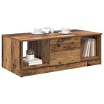 vidaXL Table basse Bois Ancien 102 x 50 x 36cm Bois d'ingénierie