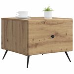 vidaXL Table basse Chêne artisanal 49 x 50 x 40 cm Bois d'ingénierie
