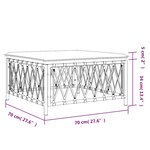vidaXL Repose-pied de jardin avec coussin blanc tissu tissé