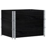 vidaXL Jardinière noir 80x60 cm bois massif de pin