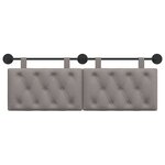 vidaXL Tête de lit suspendue Taupe Tissu