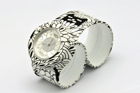 Montre classic bracelet cashcat et cadran crystal flower