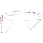 vidaXL Supports d'étagères 4 Pièces 23 5x2 5x15 5cm noir acier inoxydable