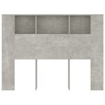 vidaXL Armoire de tête de lit Gris béton 140x18 5x104 5 cm