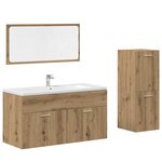vidaXL Ensemble de meubles salle de bain 3 Pièces bois d'ingénierie