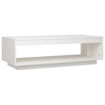 vidaXL Table basse blanc 110x50x33 5 cm bois de pin massif