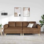 vidaXL Ensemble de Canapés Marron Cuir suédé faux