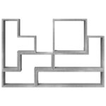 vidaXL Étagère murale gris béton 96x12x64 cm bois d'ingénierie