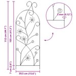 vidaXL Clôture de jardin 3 Pièces Vert 112 x 40 cm Acier