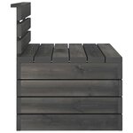 vidaXL Salon palette de jardin 7 Pièces Bois de pin massif Gris foncé