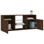 vidaXL Meuble TV avec lumières LED Chêne marron 120x30x50 cm
