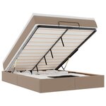 vidaXL Cadre de lit ottoman et matelas cappuccino 140x200cm similicuir