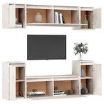 vidaXL Meubles TV 6 Pièces Blanc Bois massif de pin