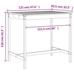 vidaXL Ensemble de bar de jardin 5 Pièces blanc bois massif de pin