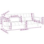 vidaXL Canapé-lit à 2 places avec deux oreillers marron foncé tissu