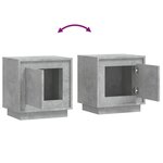 vidaXL Tables de chevet 2 Pièces gris béton 44x35x45 cm bois d'ingénierie
