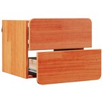 vidaXL Table de chevet Marron cire 39 x 34 x 33 cm Bois de pin massif