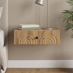 vidaXL Table d'appoint murale 59 x 34 5 x 17 cm Bois d'ingénierie
