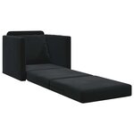 vidaXL Canapé-Lit Noir 74 x 77 x 81 cm Velours
