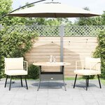 vidaXL Chaises de jardin lot de 2 avec coussins naturel résine tressée