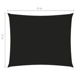 Vidaxl voile de parasol tissu oxford rectangulaire 3x4 m noir