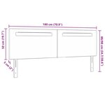 vidaXL Tête de lit LED Gris 180 cm Cuir synthétique