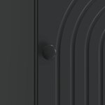 vidaXL Cabinet de chevet Noir 43 x 34 5 x 50 cm Bois d'ingénierie