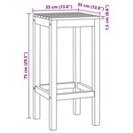 vidaXL Tabouret de bar 4 Pièces Naturel Bois de teck massif