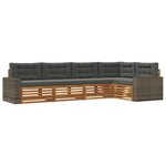 vidaXL Ensemble de canapés d'extérieur 5 pc Naturel et Anthracite