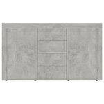 vidaXL Buffet Gris béton 120x36x69 cm Bois d’ingénierie