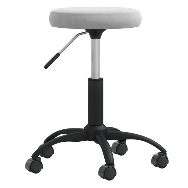 vidaXL Chaise pivotante de bureau Gris clair Velours