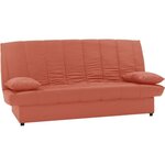 Banquette clic clac 3 places - Tissu 100  coton Terracotta - 190 x 92 cm - MILA