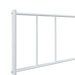 vidaXL Cadre de lit métal sans matelas et tête de lit blanc 100x190 cm