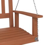 vidaXL Banc de balançoire de jardin chaînes en métal bois massif sapin