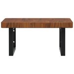 vidaXL Étagère de vasque murale acier et bois de chêne massif