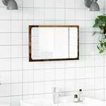 vidaXL Miroir de salle de bain avec lumière LED vieux bois 60x8 5x38cm