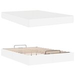 vidaXL Cadre de lit avec matelas avec matelas 2 Pièces Blanc PVC