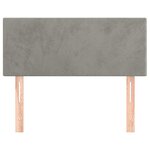 vidaXL Tête de lit Gris clair 90x5x78/88 cm Velours