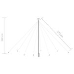 Vidaxl lumières d'arbre de noël int/ext 576 led colorées 3 6 m