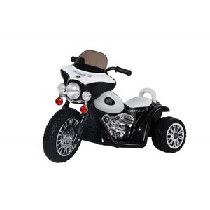 Moto de police electrique 20w pour enfants - 80l x 43l x 54 5h cm - 3 roues  marche av/ar  phares fonctionnels  bruitages moteur