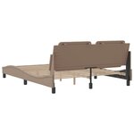 vidaXL Cadre de lit avec lumières LED cappuccino 160x200 cm similicuir