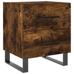 vidaXL Tables de chevet 2Pièces chêne fumé 40x35x47 5cm bois d’ingénierie