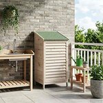 vidaXL Abri de jardin Blanc 59 x 56 x 113 5 cm Bois de Sapin Massif
