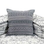 vidaXL Pouf modulaire à 2 places Gris clair Tissu