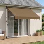 vidaXL Auvent rétractable manuel Beige 250 cm