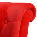 vidaXL Chaise de canapé avec dossier haut rouge tissu