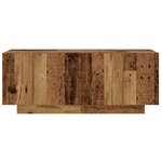 vidaXL Meuble TV avec lumières LED vieux bois bois d'ingénierie